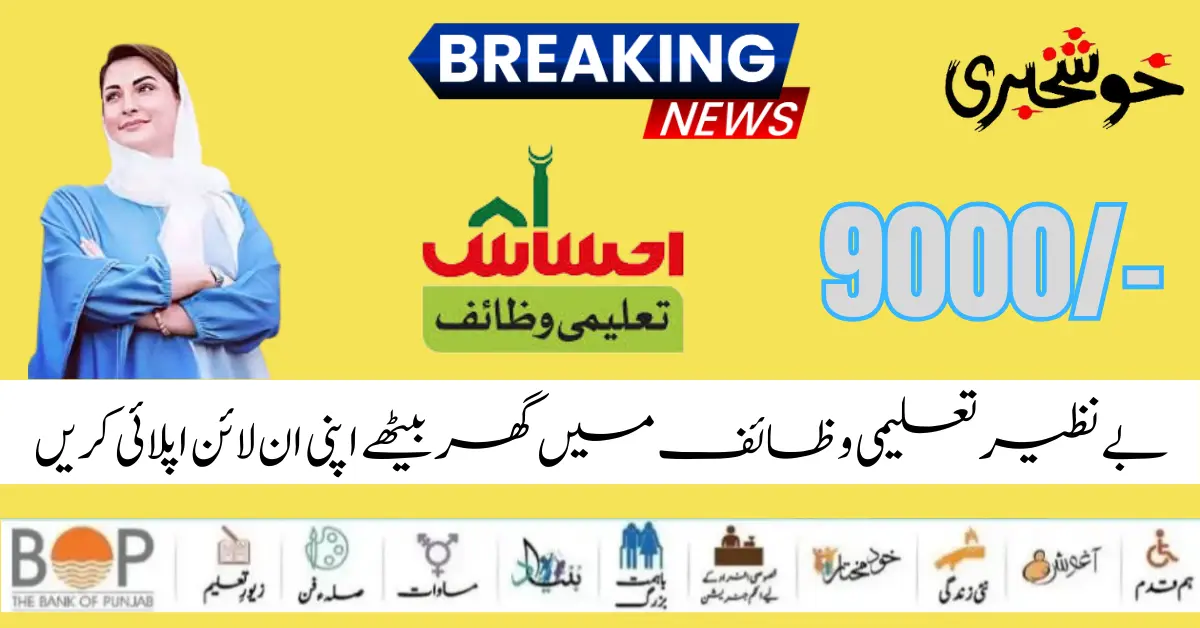 Taleemi Wazifa 9000 New Installment Start  For Ineligible Students