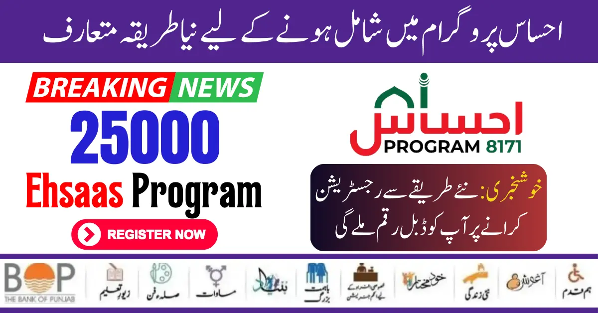 New Procedure to Apply By 8171 SMS Service Ehsaas 8171 Program 25000 For Eligible Families 