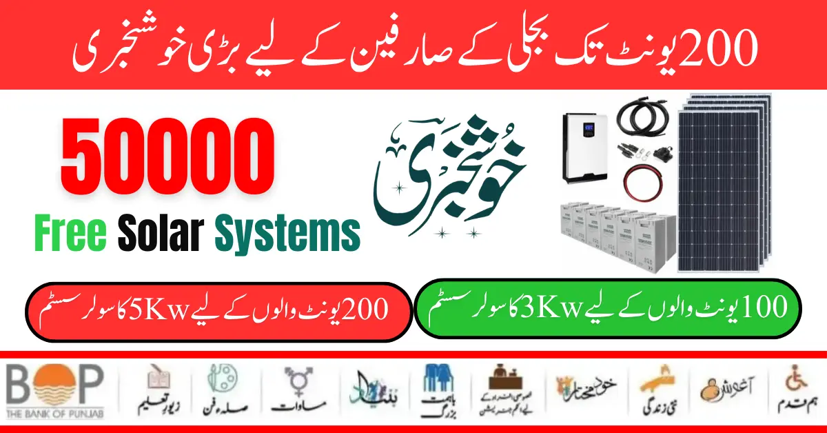 Punjab 50000 Solar Panel Scheme For Eligible Families 