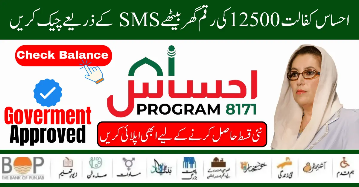 Ehsaas Kafaalat 12500 Check Through New Portal 8171 and SMS Service Start