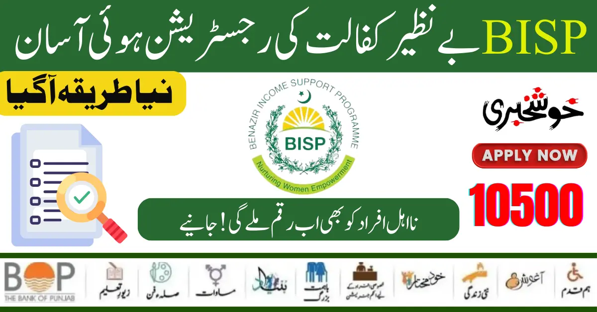 BISP 8171 Online Apply Through Web Portal For Ineligible Families 2024