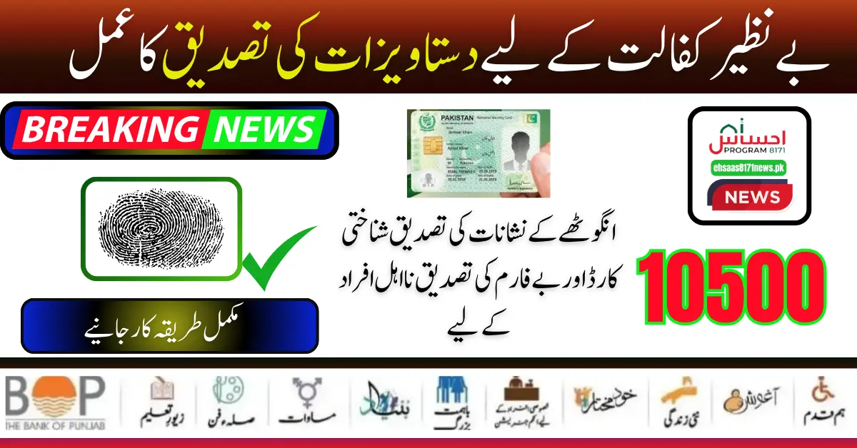 How To Verify Documents For Benazir kafaalat 10500 Payment? Check Latest Procedure